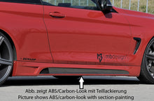 Rieger Tuning Seitenschweller rechts mit Schacht und Ausschnitt in Carbon-Look