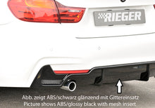 Rieger Tuning Heckeinsatz in Carbon-Look für originale M-Paket Heckschürze mit Aussparung für original Endrohr links
