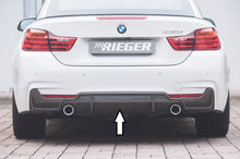 Rieger Tuning Heckeinsatz in Carbon-Look für originale M-Paket Heckschürze mit Aussparung für original Endrohr links/rechts (nur für 435i / 440i)