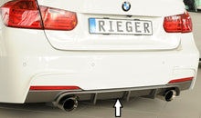 Rieger Tuning Heckeinsatz in Carbon-Look für Fahrzeuge mit M-Paket Heckschürze für original links/rechts je 1 Endrohr (335i / 340i Look)