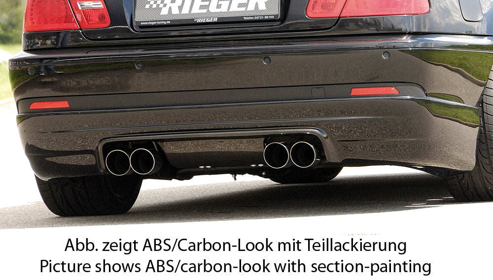 Rieger Tuning Heckschürzenansatz in Carbon-Look für Facelift-Modelle ohne M-Technik