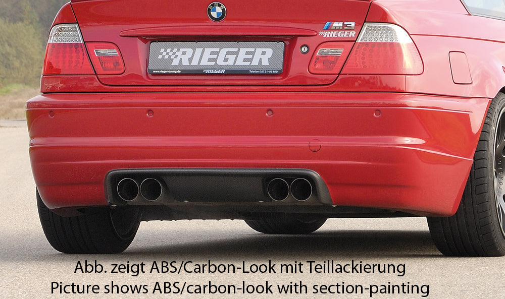 Rieger Tuning Heckschürzenansatz in Carbon-Look