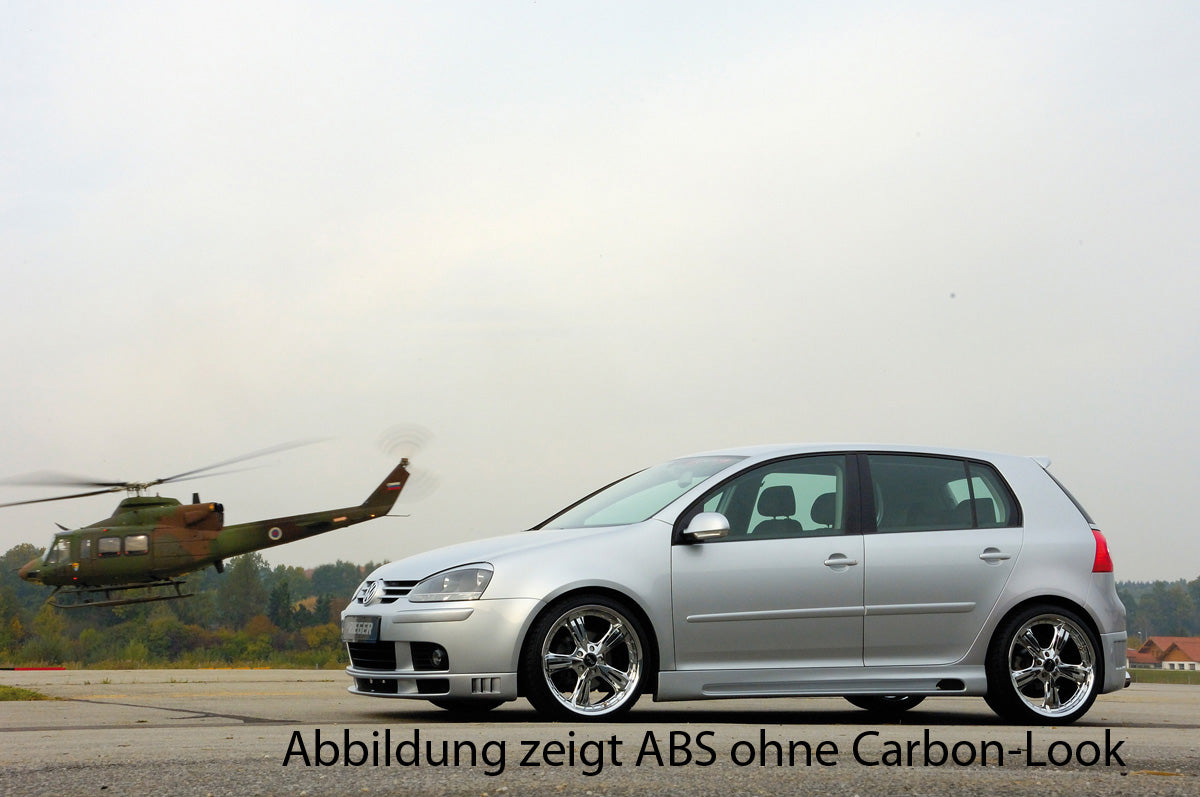 Rieger Tuning Seitenschweller rechts mit Schacht und Ausschnitt in Carbon-Look