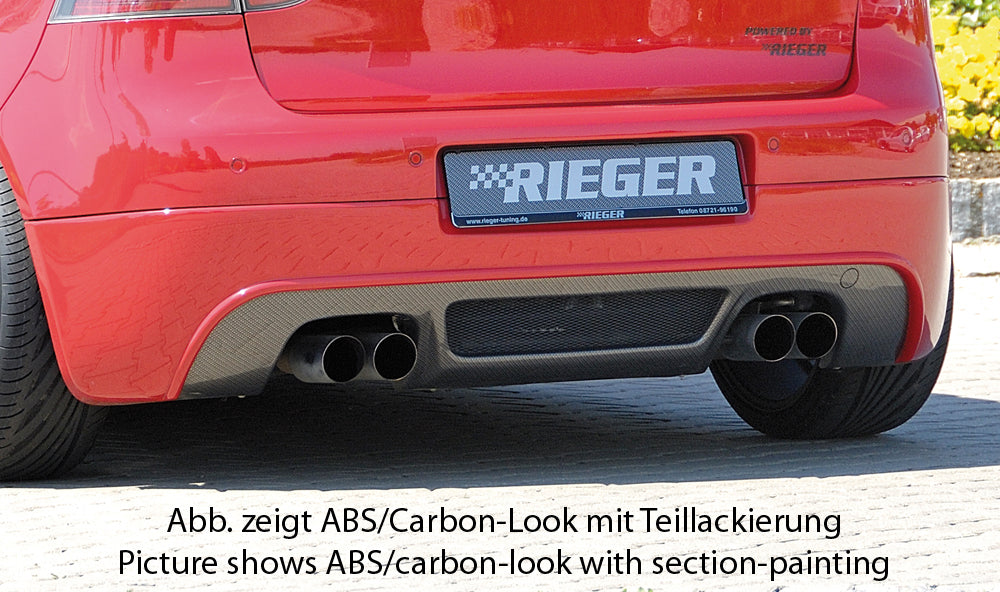 Rieger Tuning Heckschürzenansatz in Carbon-Look für Doppelendrohr links/rechts