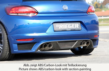 Rieger Tuning Heckschürzenansatz in Carbon-Look für Doppelendrohr links/rechts