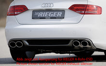 Rieger Tuning Heckeinsatz in Carbon-Look mit Aussparung links für original Doppelendrohr