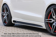 Rieger Tuning Seitenschweller rechts mit Schacht und Ausschnitt in Carbon-Look