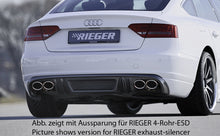 Rieger Tuning Heckschürzenansatz in Carbon-Look mit Aussparungen für original Endrohr links/rechts