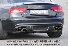 Rieger Tuning Heckeinsatz in Carbon-Look mit Aussparungen für original Endrohr links/rechts