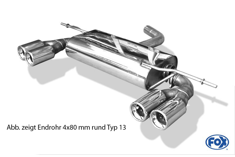 Rieger Tuning Endschalldämpfer mit links/rechts je 2x76mm