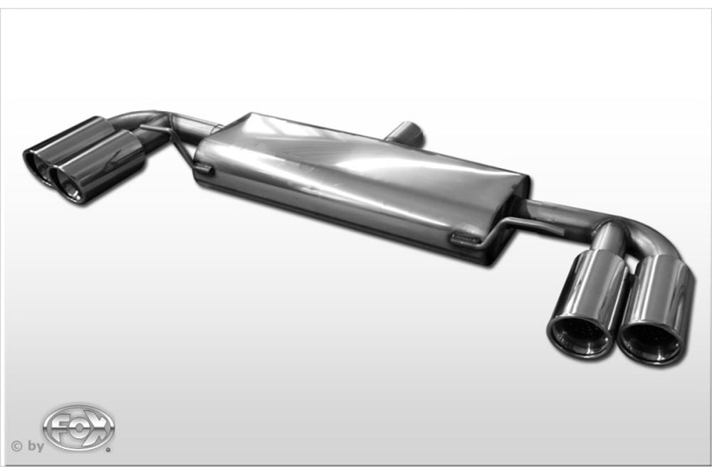 Rieger Tuning Endschalldämpfer mit links/rechts je 2x100mm Endrohre mit Absorber