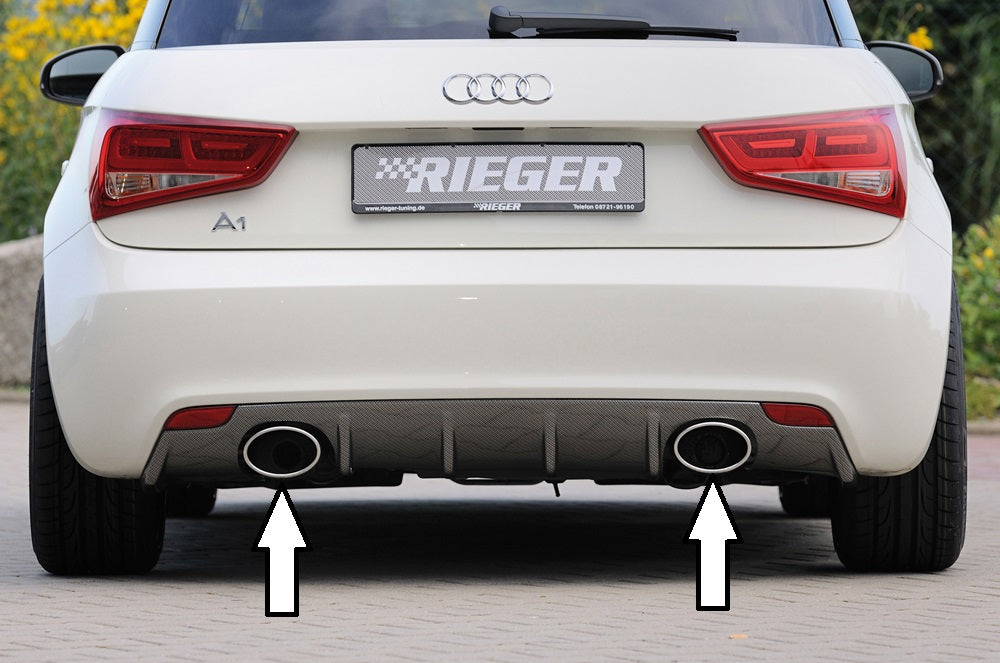 Rieger Tuning Endschalldämpfer mit links/rechts je 1 Endrohr 140x90mm oval
