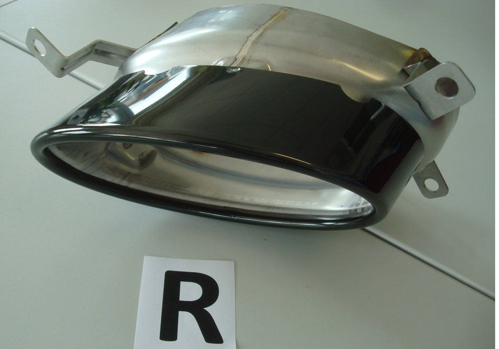 Rieger Tuning Endrohrblende schwarz oval 185x120mm rechts, für Rieger Heckeinsatz