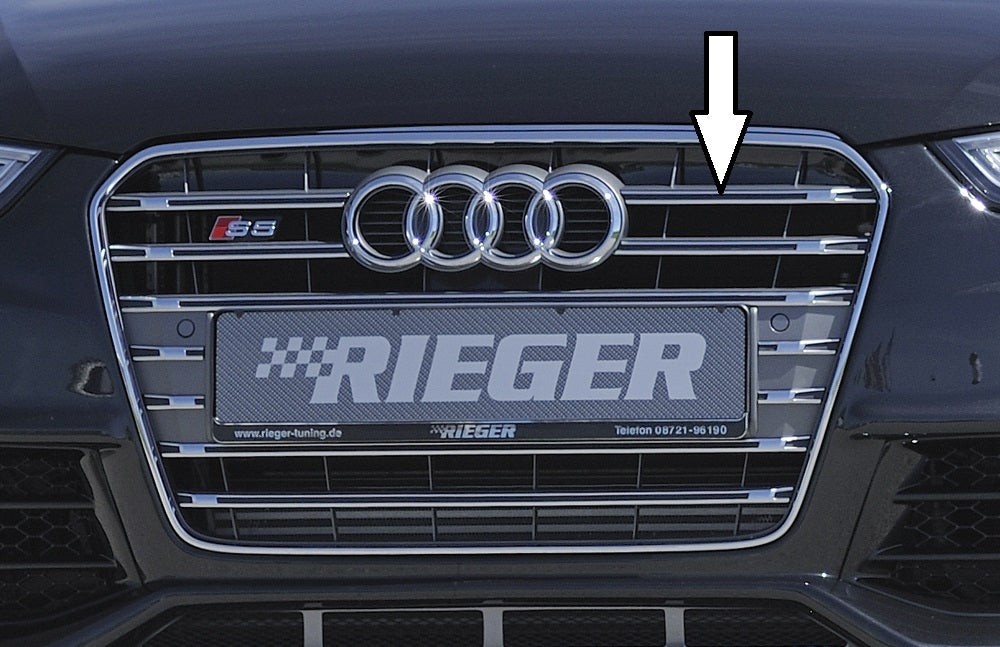 Rieger Tuning Original Kühlergrill Audi S5 platinumgrau mit Aussparung für Park-Distance-Control