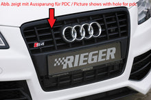 Rieger Tuning Originaler Kühlergrill Audi S4 schwarz ohne Aussparung für Park-Distance-Control (PDC)
