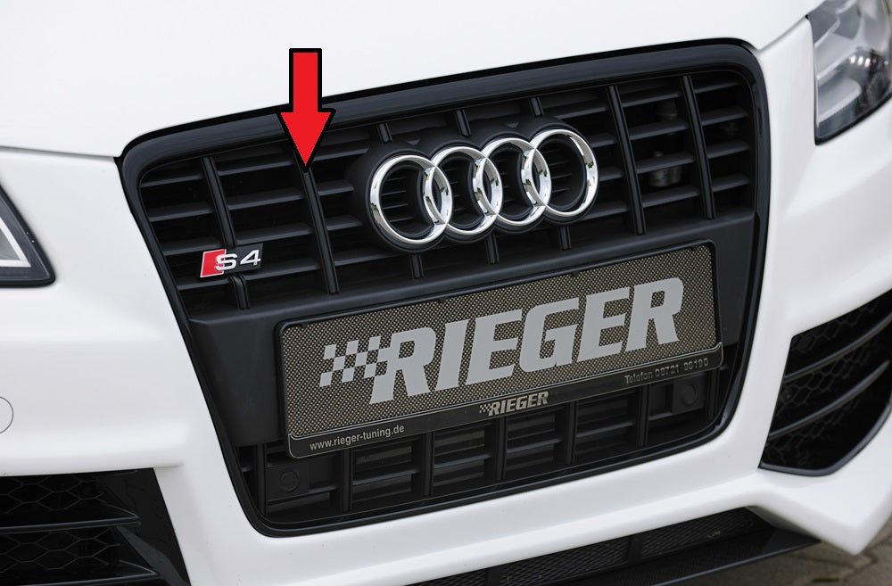 Rieger Tuning Originaler Kühlergrill Audi S4 schwarz mit Aussparung für Park-Distance-Control (PDC)