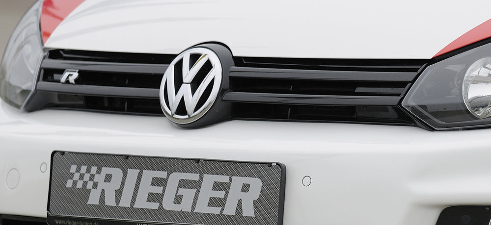 Rieger Tuning Originaler Kühlergrill VW Golf VI R schwarz glänzend