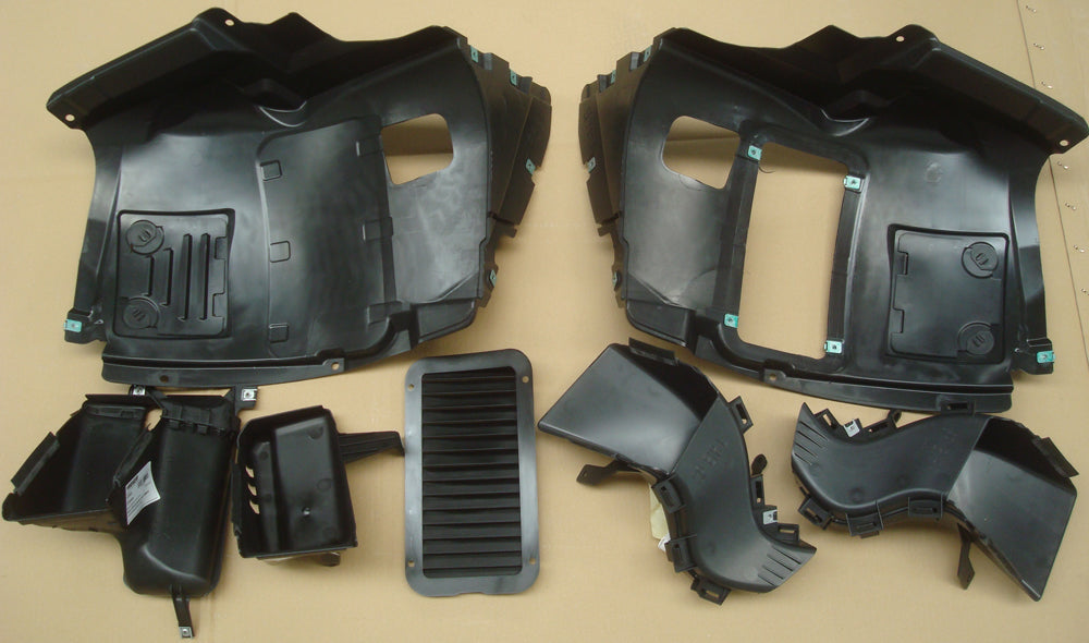 Rieger Tuning Set mit Luftführungen und Radhausschalen links/rechts für Spoilerstoßstange 0003503031/32/33/41/43