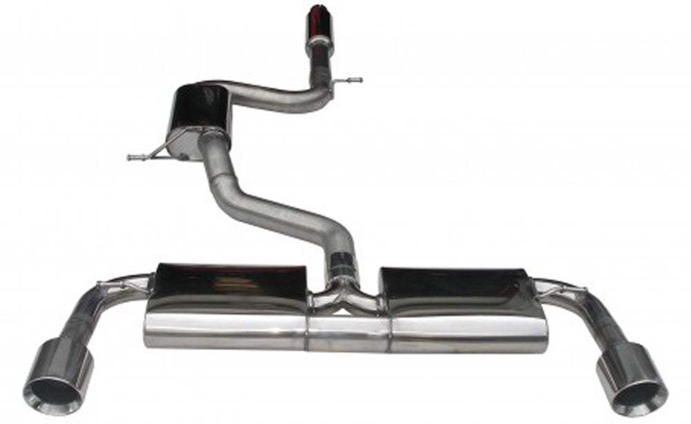 Rieger Tuning BN-Pipes Sportauspuffanlage (VSD+ESD) mit links/rechts je 1x 100mm 20° schräg, doppelwandig