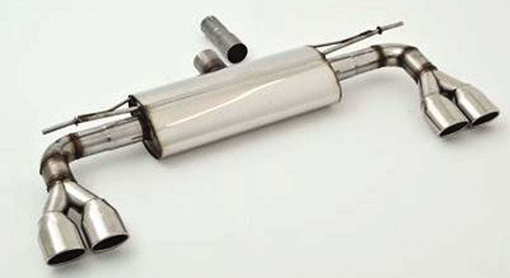 Rieger Tuning Endschalldämpfer mit links/rechts je 2x90mm eingerollt, abgeschrägt, versetzt, Typ 83/84