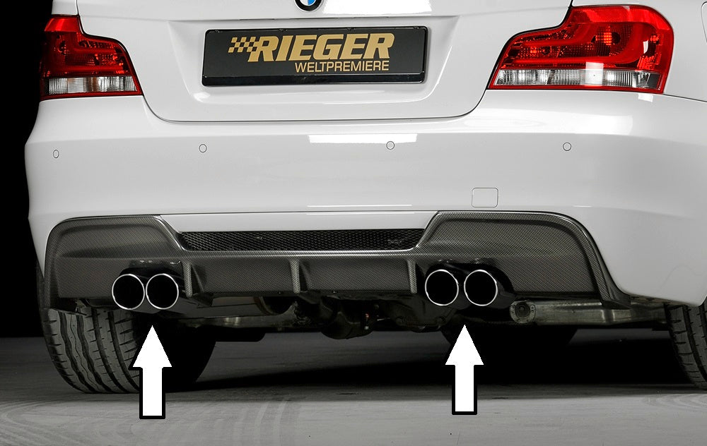 Rieger Tuning Friedrich Endschalldämpfer mit je 2x80mm links/rechts - nur für BMW 135i!