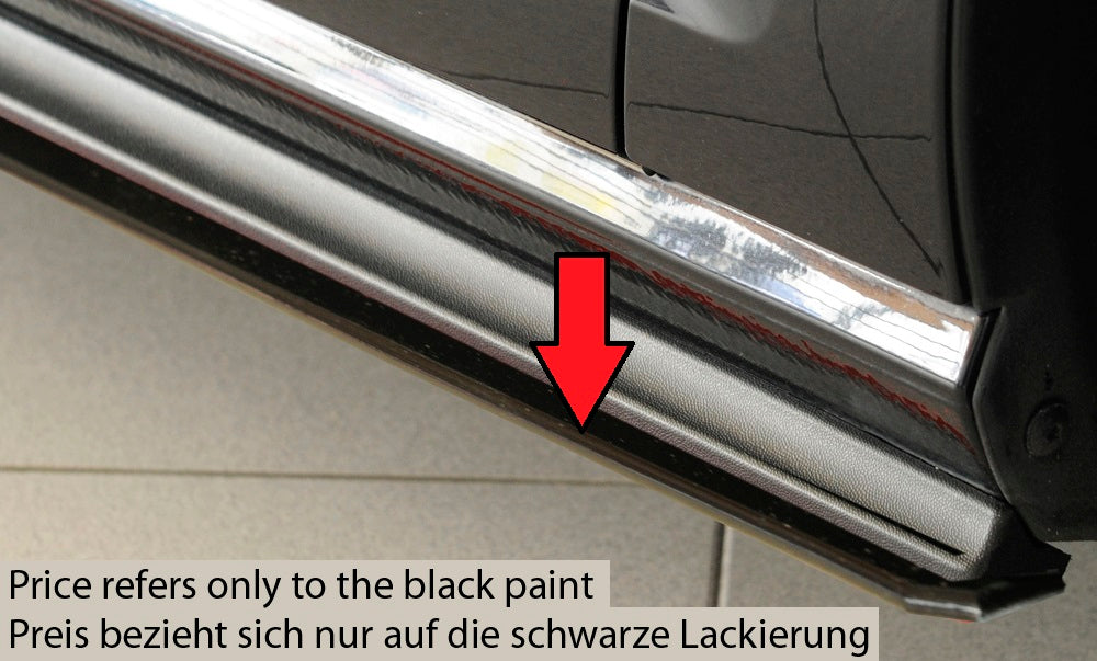 Rieger Tuning Lackierung der Seitenschwelleransätze 00059587 + 00059588 schwarz glänzend (RAL 9005)