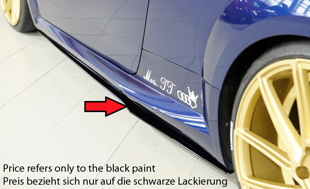 Rieger Tuning Lackierung der Seitenschwelleransätze 00055171 + 00055172 schwarz glänzend (RAL 9005)