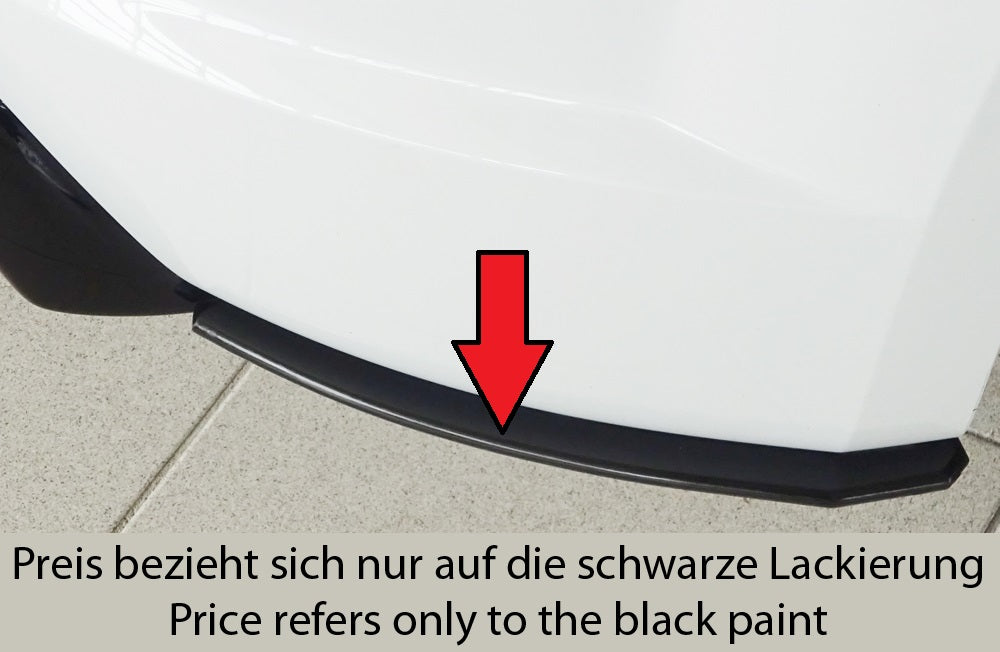 Rieger Tuning Lackierung der Heckschürzenansätze 00055177 + 00055178 schwarz glänzend (RAL 9005)
