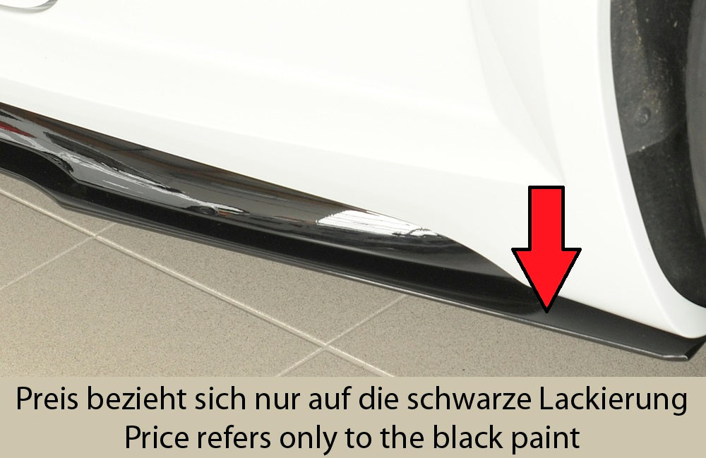 Rieger Tuning Lackierung der Seitenschwelleransätze 00055181 + 00055182 schwarz glänzend (RAL 9005)