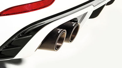 Sportschalldämpfer mittig für links/rechts-Anlage (ohne Endrohre), mit 2 integrierten Klappen, inkl. (EG-) Genehmigung