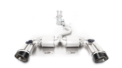 Sportschalldämpfer mittig für links/rechts-Anlage (ohne Endrohre), mit 2 integrierten Klappen, inkl. (EG-) Genehmigung