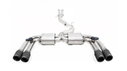 Sportschalldämpfer mittig für links/rechts-Anlage (ohne Endrohre) mit 2 integrierten Klappen, inkl. (EG-) Genehmigung