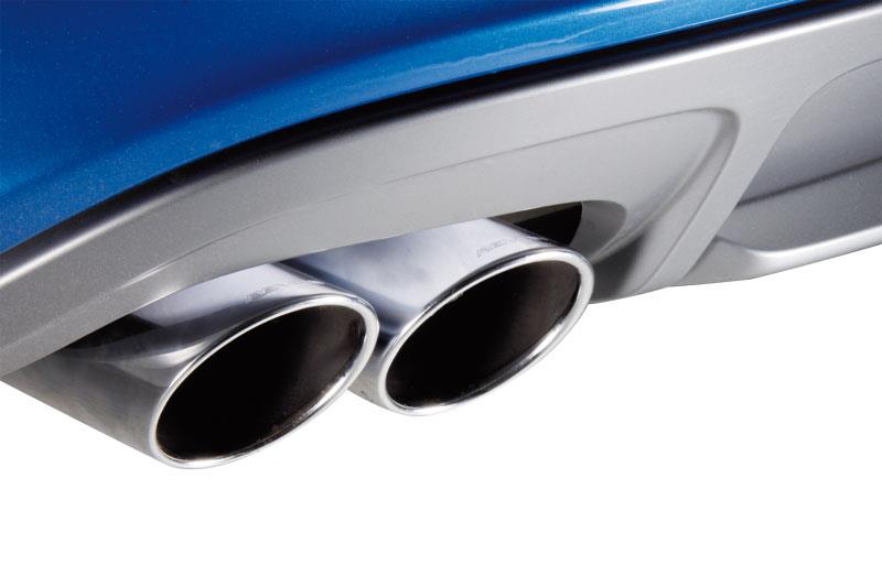 Sportschalldämpfer links mit 2 Endrohren Ø 84 mm schräg, inkl. (EG-) Genehmigung