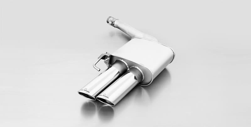 Sportschalldämpfer rechts mit 2 Endrohren Ø 84 mm schräg, inkl. (EG-) Genehmigung