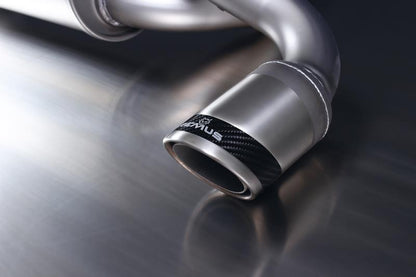 Sportschalldämpfer mittig mit links/rechts je 1 Endrohr Ø 84 mm Carbon Race, inkl. (EG-) GENEHMIGUNG!