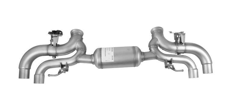 RACING Resonator-Sportschalldämpfer mittig für links/rechts Anlage (ohne Endrohre) mit 2 integrierten Klappen, KEINE (EG-) GENEHMIGUNG!