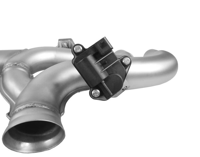 RACING Resonator-Sportschalldämpfer mittig für links/rechts Anlage (ohne Endrohre) mit 2 integrierten Klappen, KEINE (EG-) GENEHMIGUNG!