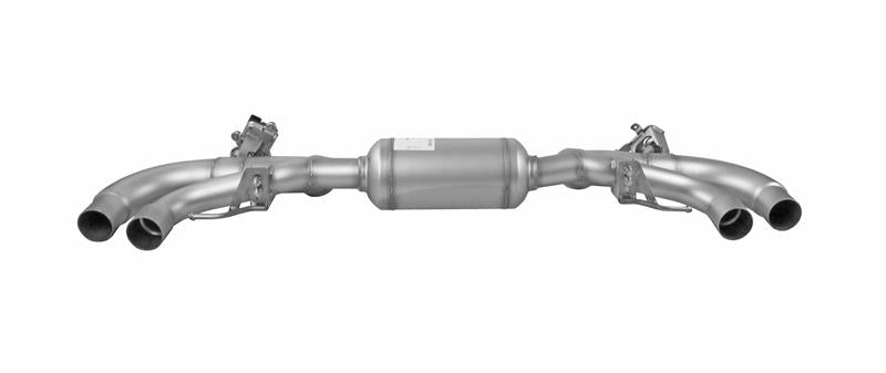 RACING Resonator-Sportschalldämpfer mittig für links/rechts Anlage (ohne Endrohre) mit 2 integrierten Klappen, KEINE (EG-) GENEHMIGUNG!