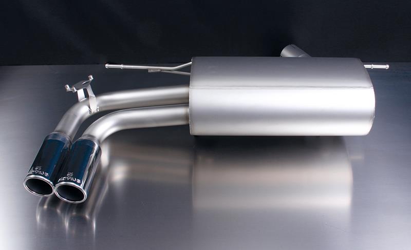 Sportschalldämpfer mit 2 Endrohren Ø 76 mm, inkl. (EG-) GENEHMIGUNG!