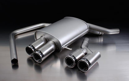 Sportschalldämpfer mit links/rechts je 2 Endrohren Ø 84 mm Street Race, inkl. (EG-) GENEHMIGUNG!