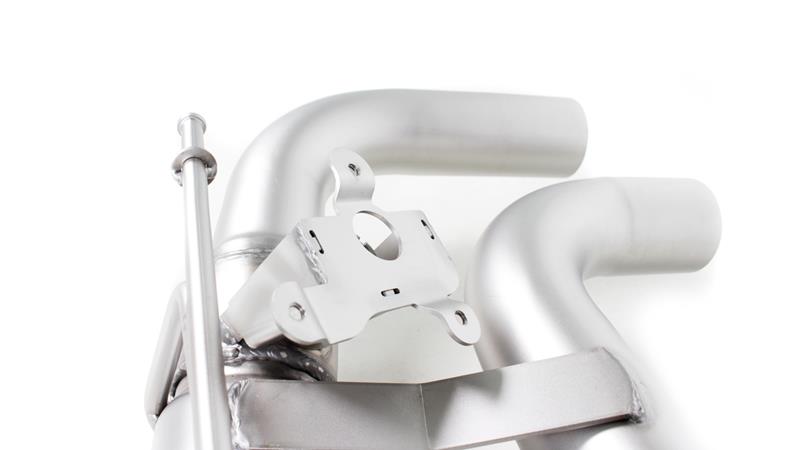 Sportschalldämpfer mittig für links/rechts Anlage (ohne Endrohre) mit 2 integrierten Klappen, inkl. (EG-) GENEHMIGUNG!