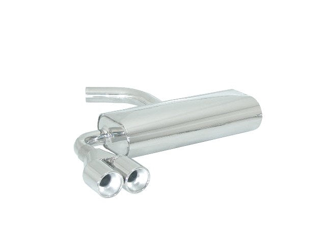 Sportschalldämpfer mit 2 Endrohren 80mm rund, inkl. (EG-) GENEHMIGUNG!