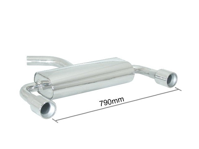 Sportschalldämpfer mit links/rechts je 1 Endrohr 102mm rund, inkl. (EG-) GENEHMIGUNG!