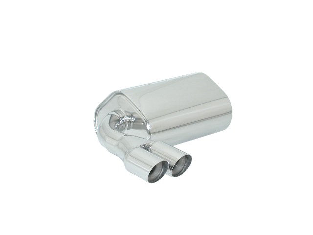 Sportschalldämpfer mit 2 Endrohren 70mm rund versetzt, inkl. (EG-) GENEHMIGUNG!