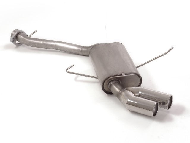 Sportschalldämpfer mit 2 Endrohren 76mm rund versetzt, inkl. (EG-) GENEHMIGUNG!