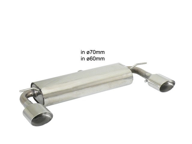 Sportschalldämpfer mit links/rechts je 1 Endrohr 135x90mm oval Sportline, inkl. (EG-) GENEHMIGUNG!