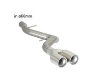 RACING Endschalldämpfer-Ersatzrohr mit 2 Endrohren 80mm rund versetzt, KEINE (EG-) GENEHMIGUNG!