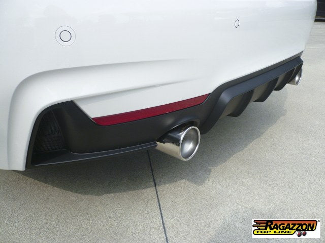 Sportschalldämpfer mit links/rechts je 1 Endrohr 90mm rund, inkl. (EG-) GENEHMIGUNG!