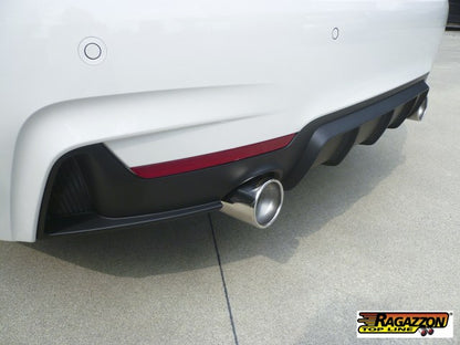 Sportschalldämpfer mit links/rechts je 1 Endrohr 90mm rund, inkl. (EG-) GENEHMIGUNG!