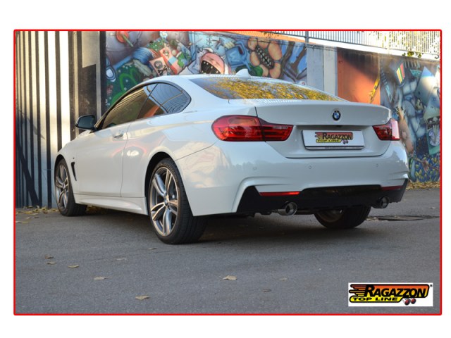 Sportschalldämpfer mit links/rechts je 1 Endrohr 90mm rund Sportline für M-Technik / M-Performance Heckschürze, inkl. (EG-) GENEHMIGUNG!